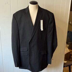 Men’s Perry Ellis Classic Black Blazer Thin Fit 50L NWT